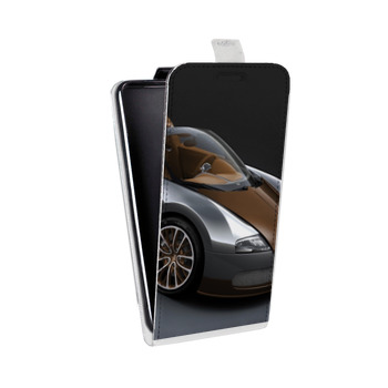Дизайнерский вертикальный чехол-книжка для Iphone Xs Max Bugatti (на заказ)