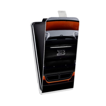 Дизайнерский вертикальный чехол-книжка для Iphone Xs Max Bugatti (на заказ)