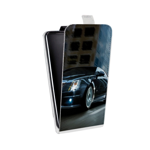 Дизайнерский вертикальный чехол-книжка для Motorola Moto E5 Plus Cadillac