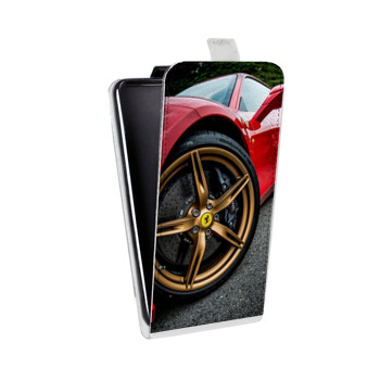 Дизайнерский вертикальный чехол-книжка для Huawei P10 Ferrari (на заказ)