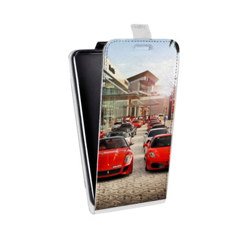 Дизайнерский вертикальный чехол-книжка для Iphone 5s Ferrari (на заказ)