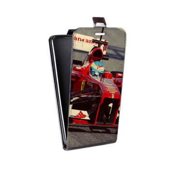 Дизайнерский вертикальный чехол-книжка для Iphone 7 Ferrari (на заказ)