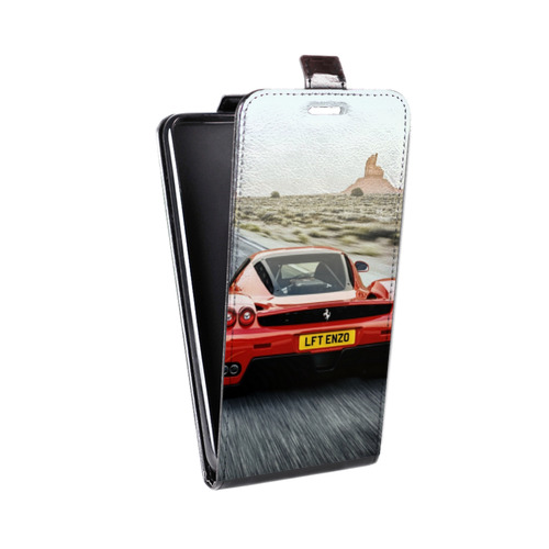 Дизайнерский вертикальный чехол-книжка для Iphone 12 Mini Ferrari