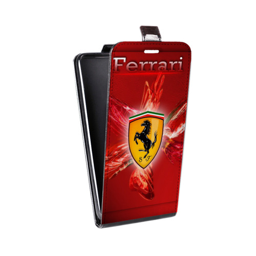 Дизайнерский вертикальный чехол-книжка для Alcatel Idol 5S Ferrari