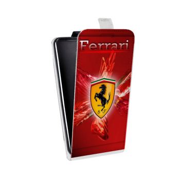 Дизайнерский вертикальный чехол-книжка для LG K7 Ferrari (на заказ)
