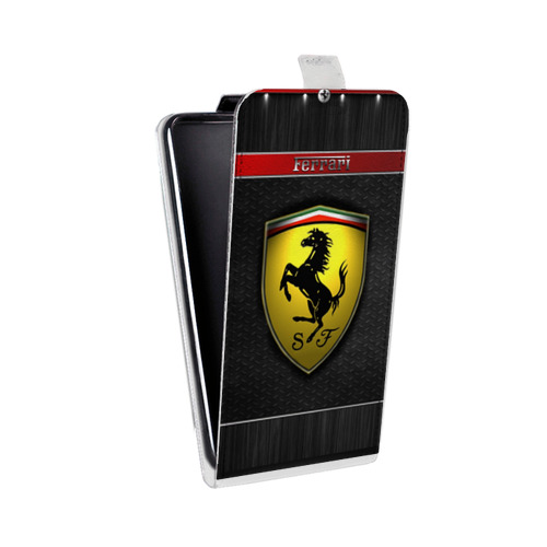 Дизайнерский вертикальный чехол-книжка для LG G7 Fit Ferrari