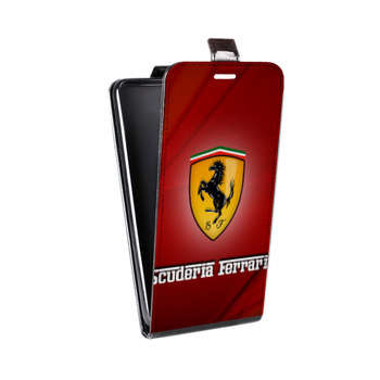 Дизайнерский вертикальный чехол-книжка для Huawei P9 Ferrari (на заказ)