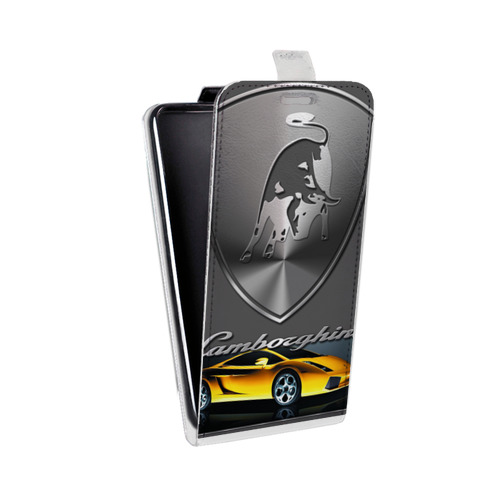Дизайнерский вертикальный чехол-книжка для Lenovo Moto Z Force Lamborghini
