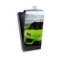 Дизайнерский вертикальный чехол-книжка для Alcatel One Touch Pop C9 Lamborghini
