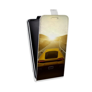 Дизайнерский вертикальный чехол-книжка для Sony Xperia M2 dual Lamborghini (на заказ)