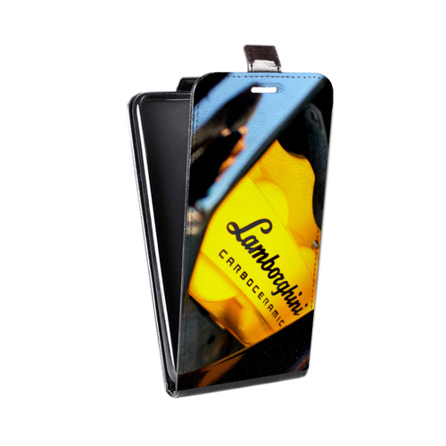 Дизайнерский вертикальный чехол-книжка для Alcatel One Touch Idol X Lamborghini