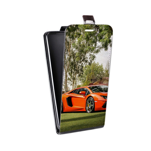 Дизайнерский вертикальный чехол-книжка для LG G4 Stylus Lamborghini