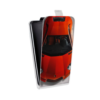 Дизайнерский вертикальный чехол-книжка для Samsung Galaxy Core Lite Lamborghini (на заказ)