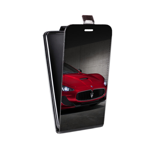 Дизайнерский вертикальный чехол-книжка для Samsung Galaxy Core Maserati