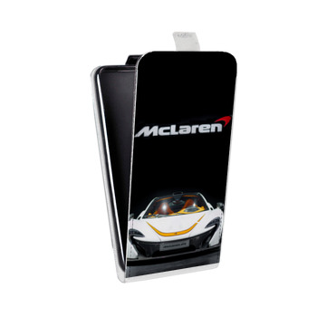 Дизайнерский вертикальный чехол-книжка для Sony Xperia E4g McLaren (на заказ)