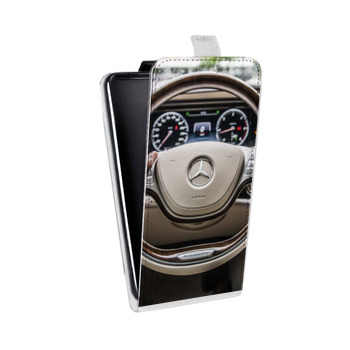 Дизайнерский вертикальный чехол-книжка для Sony Xperia E4g Mercedes (на заказ)