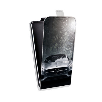 Дизайнерский вертикальный чехол-книжка для Iphone 7 Plus / 8 Plus Mercedes (на заказ)