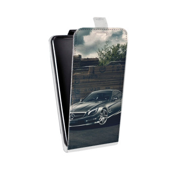 Дизайнерский вертикальный чехол-книжка для Samsung Galaxy Alpha Mercedes (на заказ)