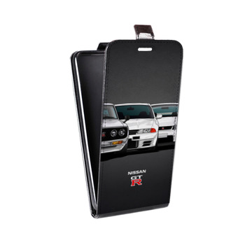 Дизайнерский вертикальный чехол-книжка для Iphone 7 Nissan (на заказ)