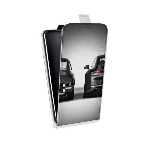 Дизайнерский вертикальный чехол-книжка для Microsoft Lumia 640 XL Porsche