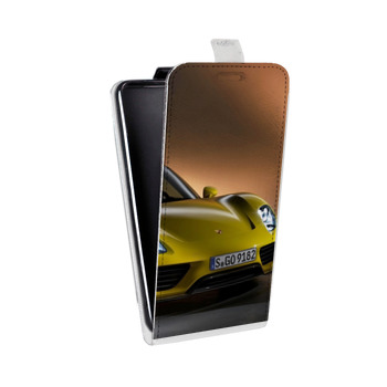 Дизайнерский вертикальный чехол-книжка для Iphone 5s Porsche (на заказ)