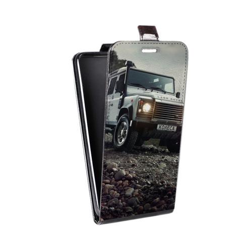 Дизайнерский вертикальный чехол-книжка для Motorola Moto E7 Plus Land Rover