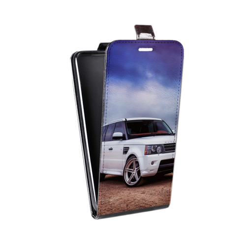 Дизайнерский вертикальный чехол-книжка для Iphone 5c Land Rover