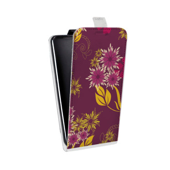 Дизайнерский вертикальный чехол-книжка для Iphone Xs Max Цветочные паттерны (на заказ)