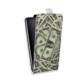 Дизайнерский вертикальный чехол-книжка для Alcatel U5 Текстуры денег