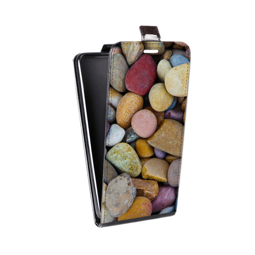 Дизайнерский вертикальный чехол-книжка для HTC Desire 12 Текстура камня