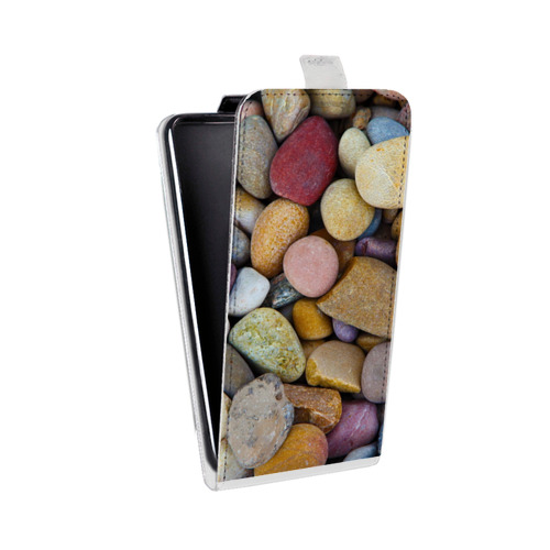 Дизайнерский вертикальный чехол-книжка для HTC Desire 12 Текстура камня