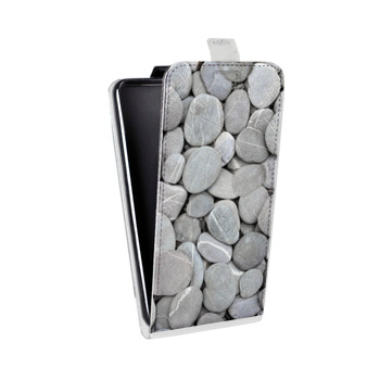 Дизайнерский вертикальный чехол-книжка для Huawei P Smart Текстура камня (на заказ)