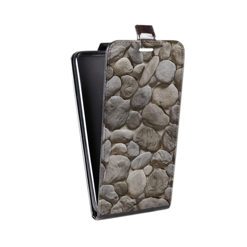 Дизайнерский вертикальный чехол-книжка для ASUS ZenFone Max M2 Текстура камня