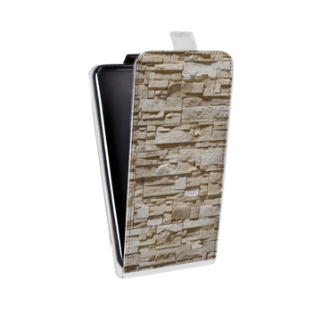 Дизайнерский вертикальный чехол-книжка для Huawei Y5 II Текстура камня (на заказ)