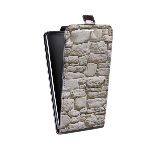 Дизайнерский вертикальный чехол-книжка для Huawei P30 Lite Текстура камня