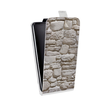 Дизайнерский вертикальный чехол-книжка для Sony Xperia E5 Текстура камня (на заказ)