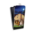 Дизайнерский вертикальный чехол-книжка для Alcatel One Touch Pop C9 Мадагаскар
