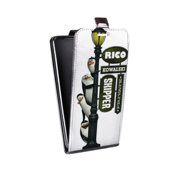 Дизайнерский вертикальный чехол-книжка для HTC One Mini Мадагаскар (на заказ)
