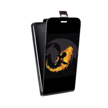 Дизайнерский вертикальный чехол-книжка для Samsung Galaxy Ace 3 Как приручить дракона (на заказ)