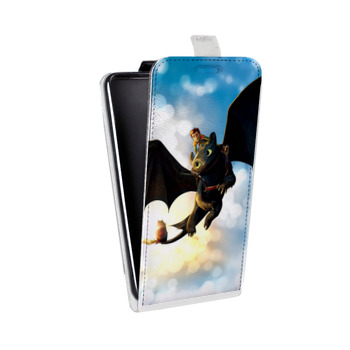 Дизайнерский вертикальный чехол-книжка для LG K7 Как приручить дракона (на заказ)