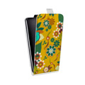 Дизайнерский вертикальный чехол-книжка для HTC Desire 601 Цветочные паттерны