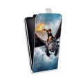 Дизайнерский вертикальный чехол-книжка для Samsung Galaxy Core Как приручить дракона