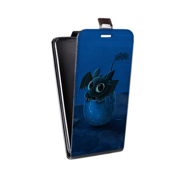 Дизайнерский вертикальный чехол-книжка для Huawei Honor 8s Как приручить дракона (на заказ)