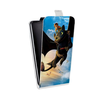 Дизайнерский вертикальный чехол-книжка для Asus ZenFone 3 Max Как приручить дракона (на заказ)