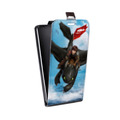 Дизайнерский вертикальный чехол-книжка для HTC Desire 12 Как приручить дракона