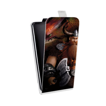 Дизайнерский вертикальный чехол-книжка для Sony Xperia Z3 Как приручить дракона (на заказ)