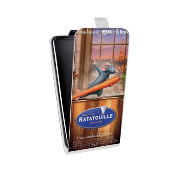 Дизайнерский вертикальный чехол-книжка для HTC One Mini Рататуй (на заказ)