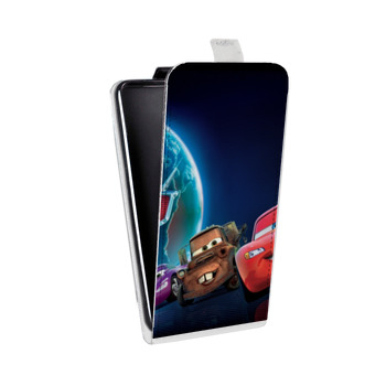 Дизайнерский вертикальный чехол-книжка для Huawei P10 Lite Тачки (на заказ)