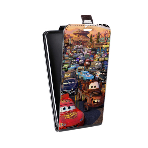 Дизайнерский вертикальный чехол-книжка для Motorola Moto G7 Play Тачки