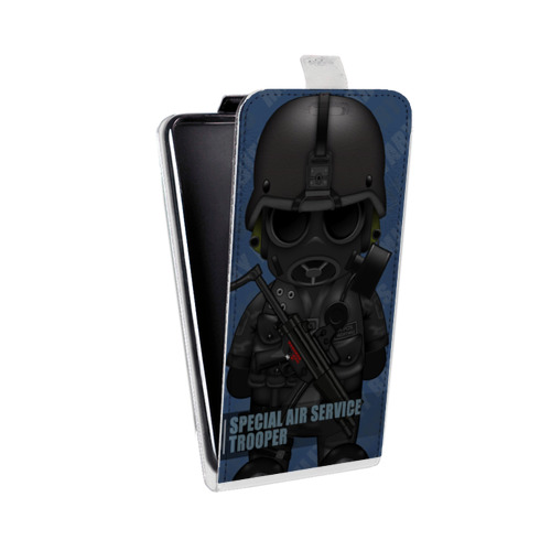 Дизайнерский вертикальный чехол-книжка для Asus ZenFone Live Армейцы мультяшки